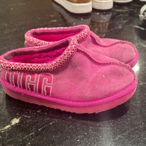 UGG Fuchsia Suede Slippers